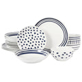 White and Blue Porcelain Dinnerware Set W92165