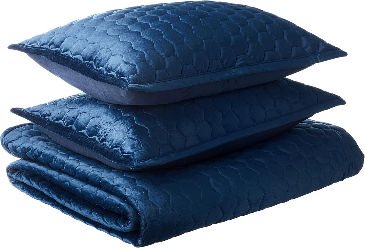 Velvet Oversized Quilt Set, Queen, Camel J195638