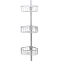 Satin Chrome Aluminum Tension Corner Shower Caddy I3652