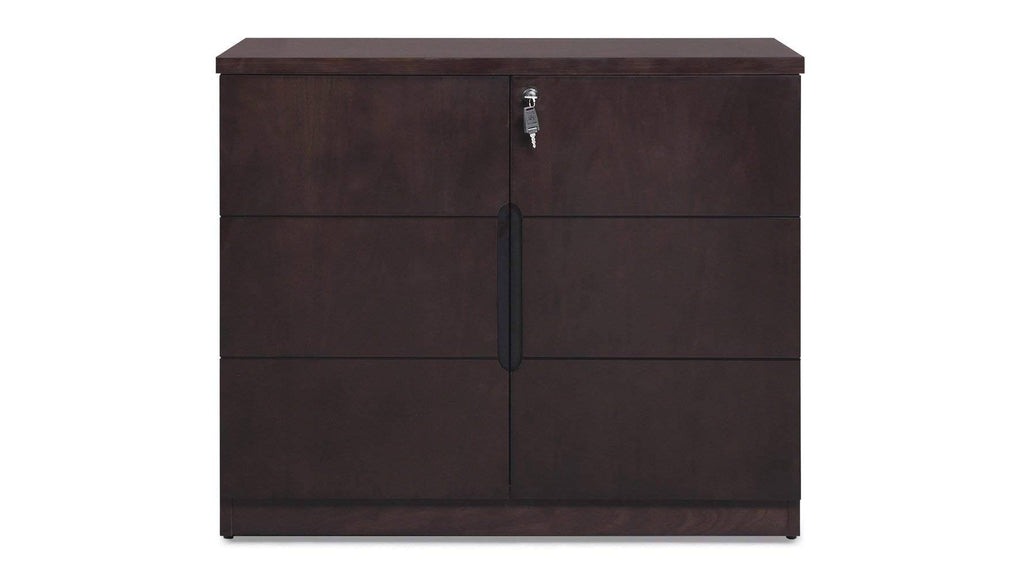 Dark Walnut 2 Door Storage Printer Cabinet T930