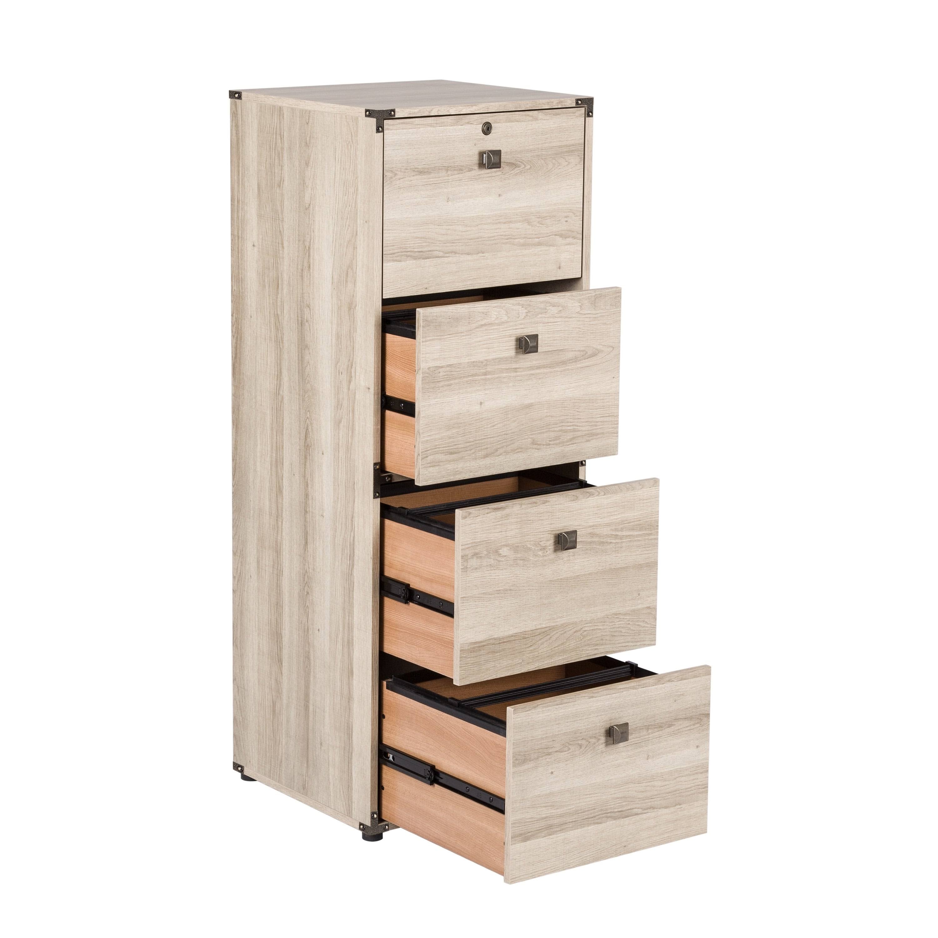 Light Oak Four Drawers Lateral File Q7463