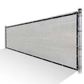 Grey Privacy Fence Screen HDPE Mesh with Reinforced Grommets L17667