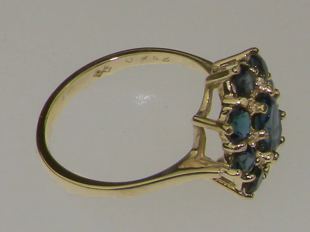 10k Yellow Gold London Blue Topaz Womens Ring B65552