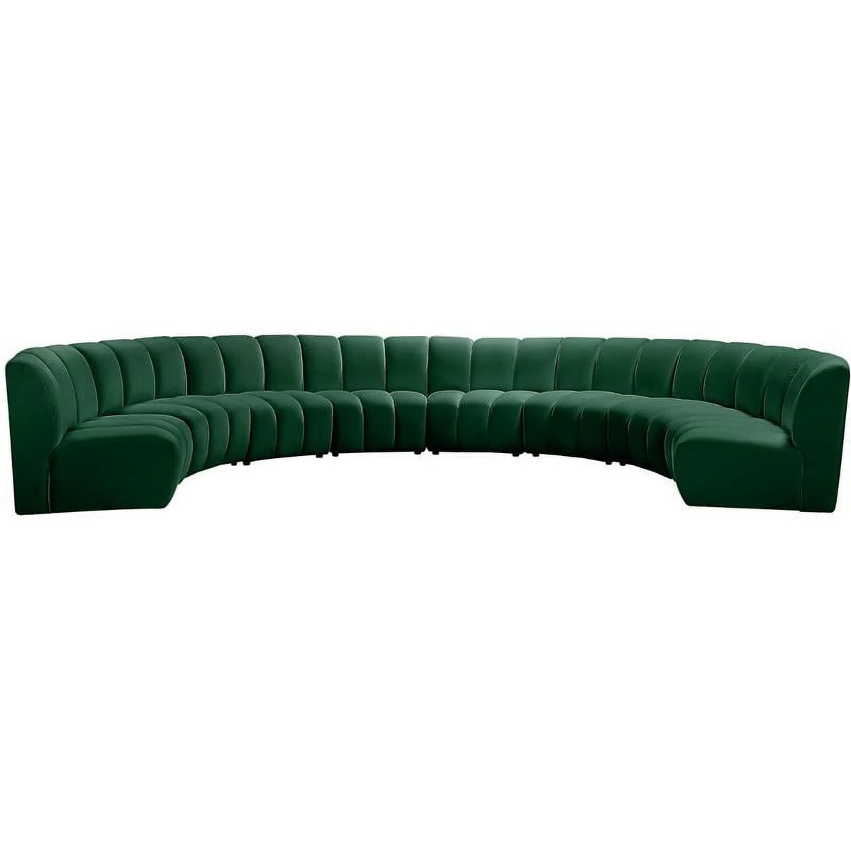 Green Velvet Modular Sectional F46067