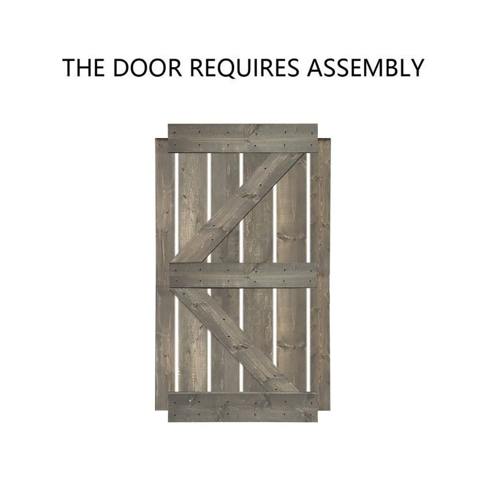 Espresso Solid Knotty Pine Wood Interior Sliding Barn Door Slab F92451