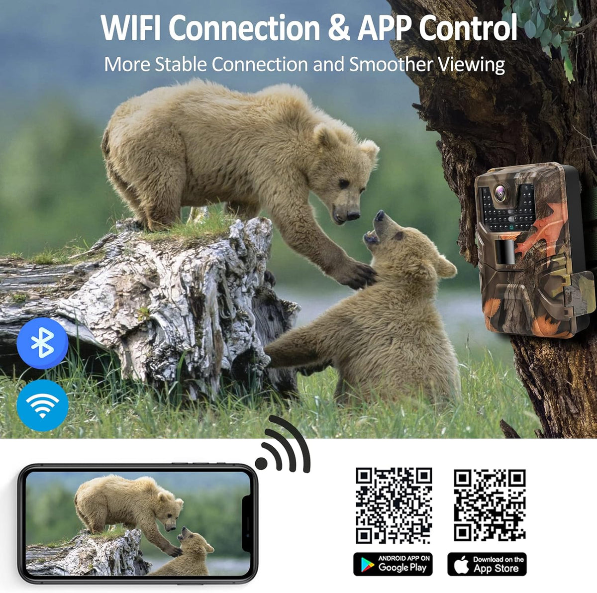 4K 30MP WiFi Wireless Trail Camera with Night Vision F557007