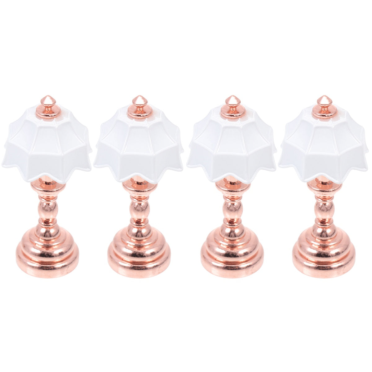Vintage 4 Pcs Tiny Miniature Lamps For Dollhouse Iron I251