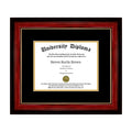 Mahogany Gold Lip 1 5/8x22 Frame for 14x22 x 11x22 Tall Diploma C5362