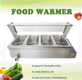4-Pot Buffet Food Warmer Stainless Steel I761