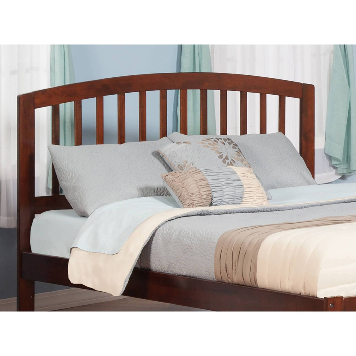 Antique Walnut King Spindle Headboard A23733