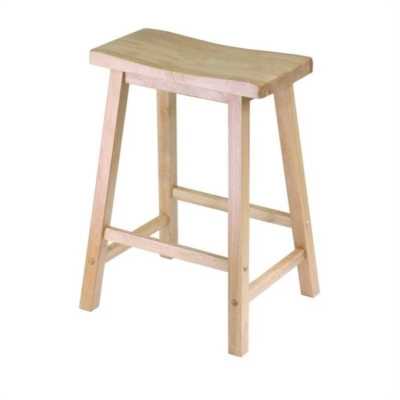 Solid Wood Saddle Seat Counter Stool in Beech J728
