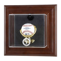 Brown Framed Wall-Mounted Baseball Display Case C591122