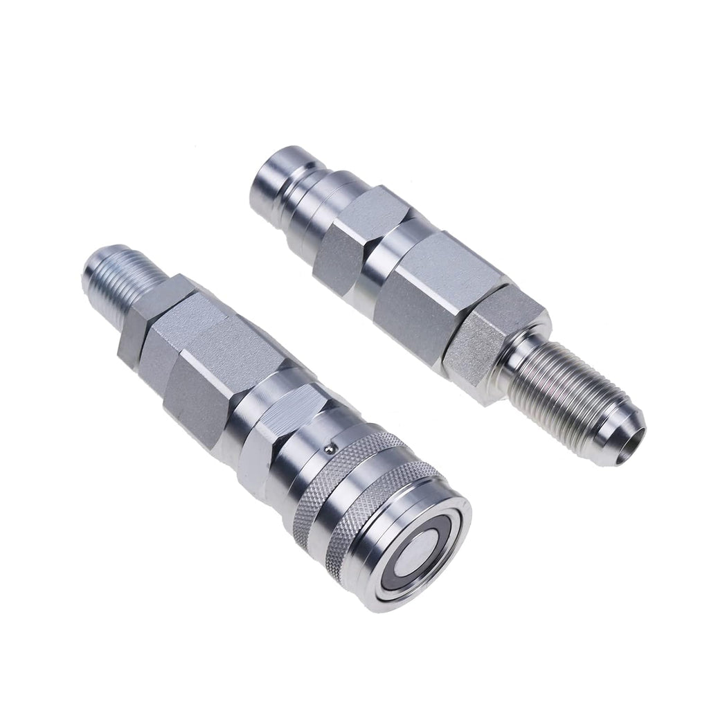 10 JIC Thread 1/2 Flat Face Hydraulic Quick Connect Coupler Set R563525