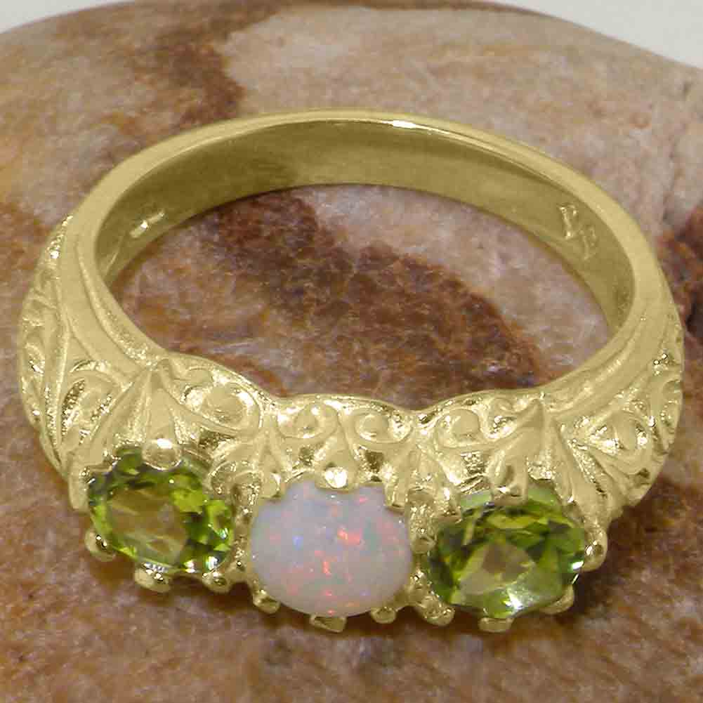 14k Yellow Gold Opal & Peridot Ring I423183