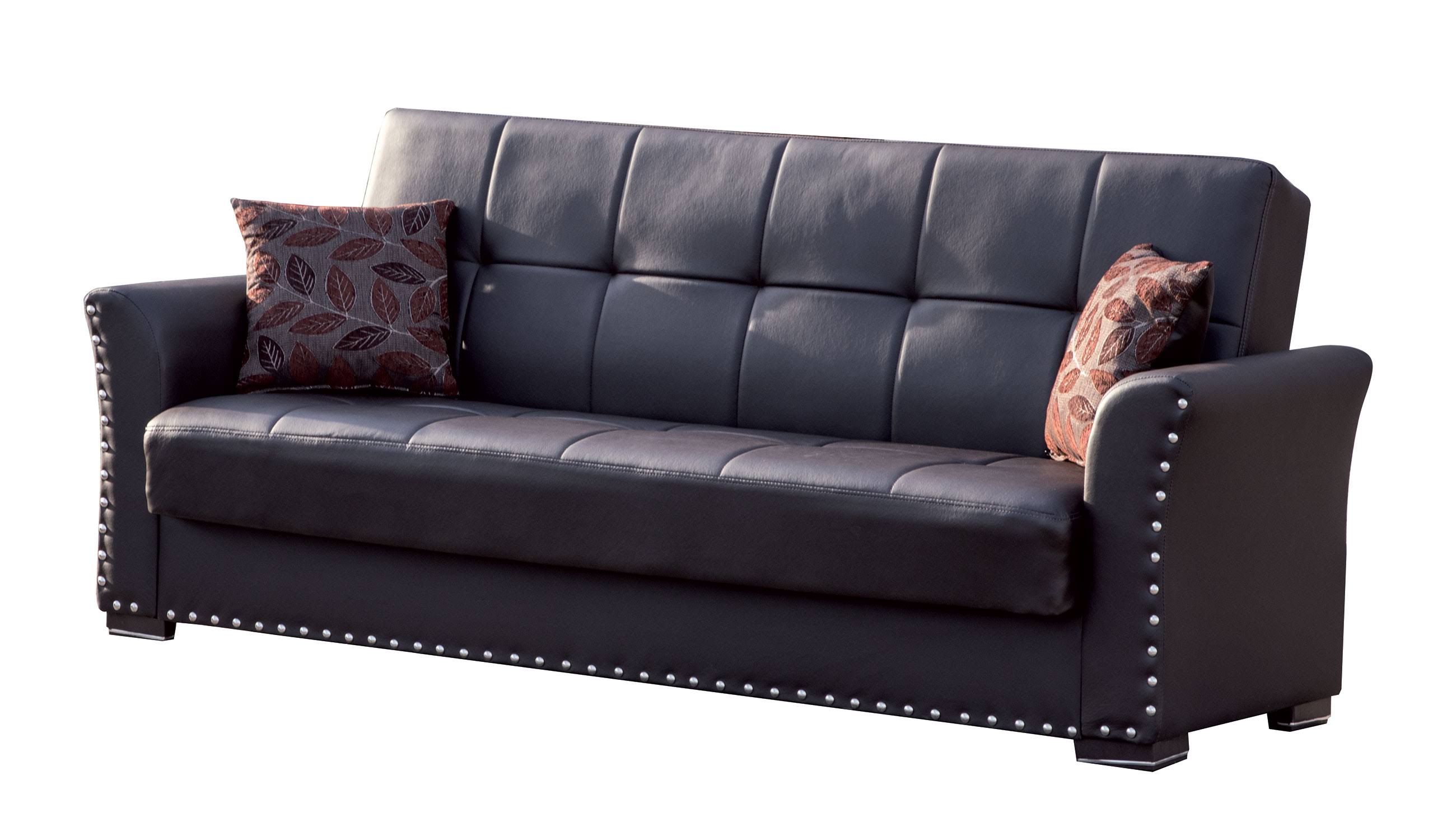 Brown PU Leather Sofa Bed Q5109