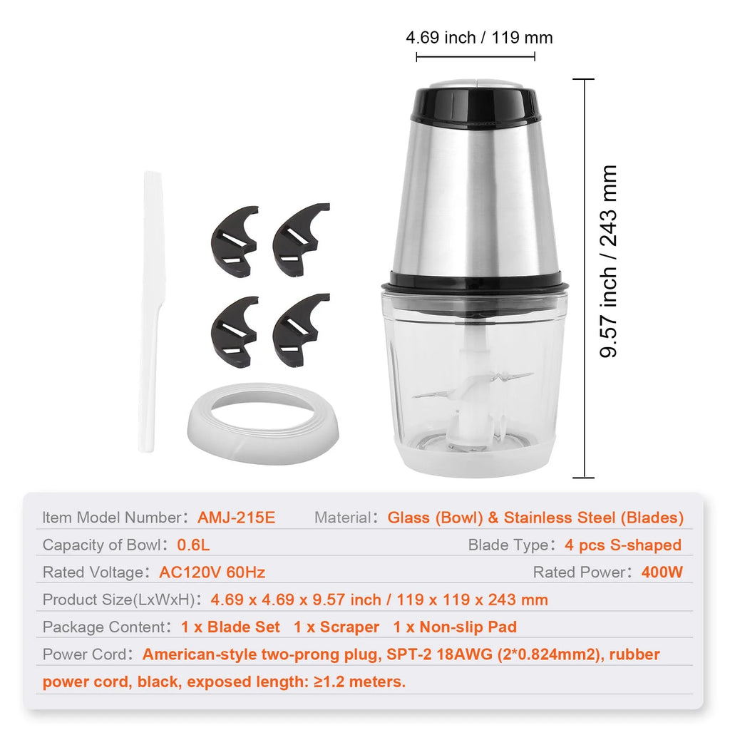 2.5 Cup Glass Electric Food Chopper R54196