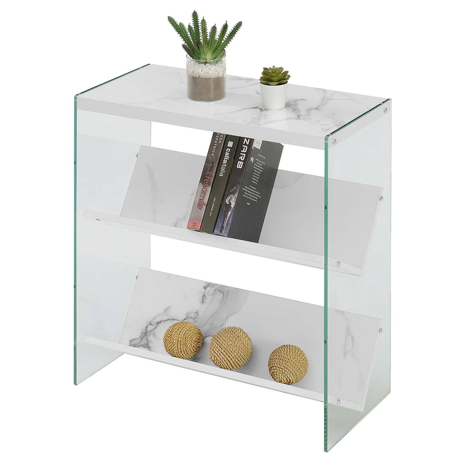 Glass/Wood Bookcase M4499