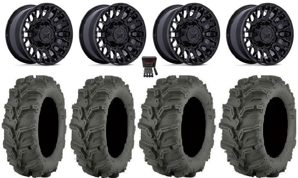 14" Black Wheels 27" Mud Lite XTR Tires D3814