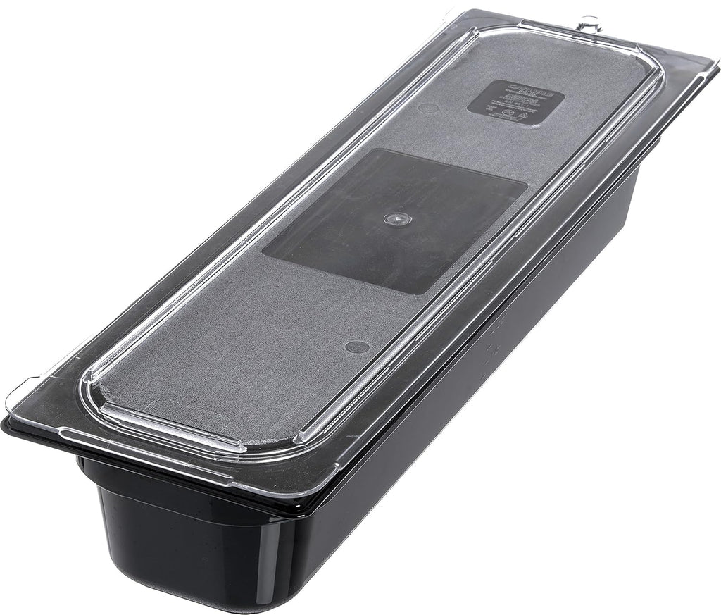 Polycarbonate Half-Size Long Food Pan, 5.1 qt, Black (Case of 6) W2543