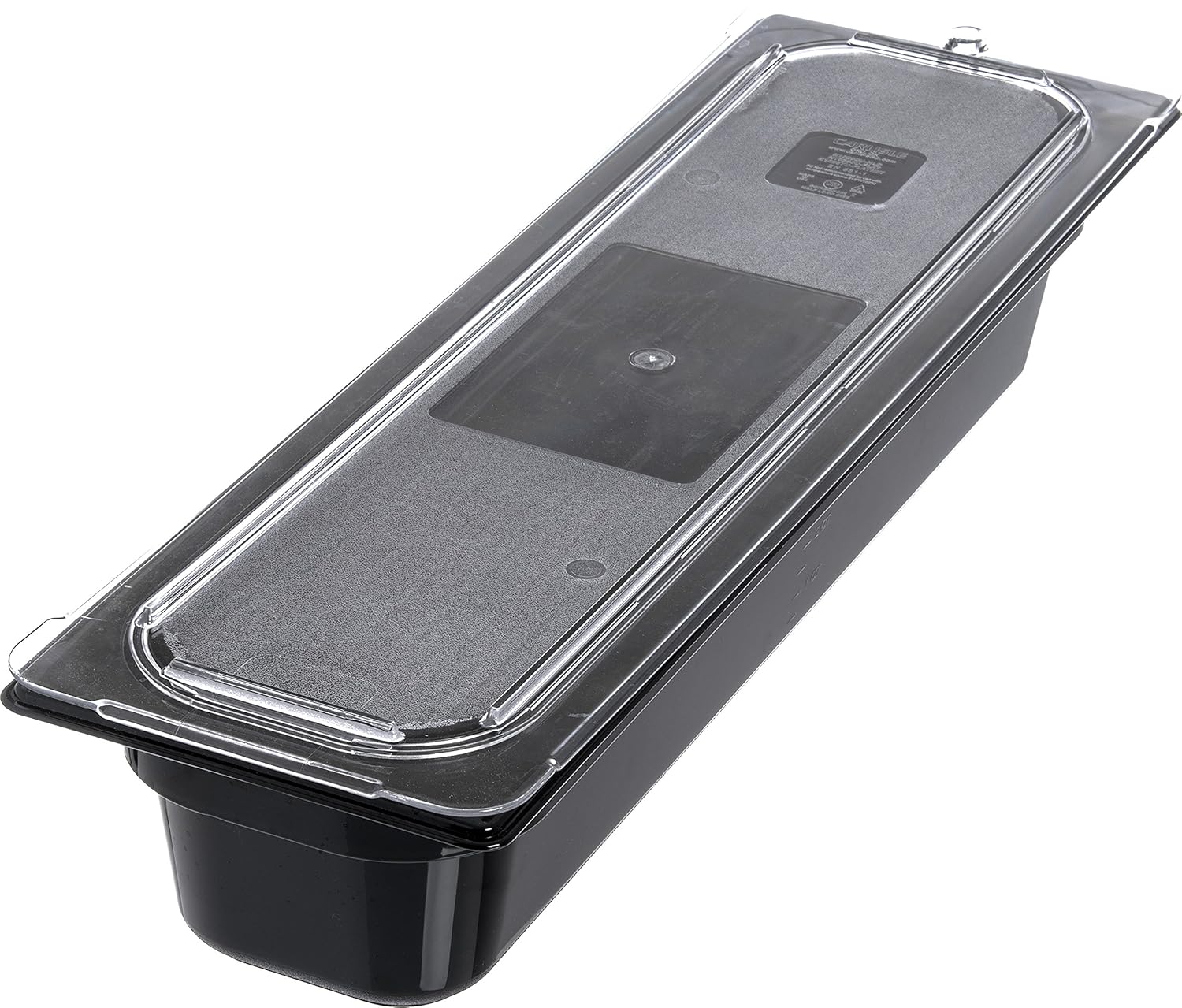 Polycarbonate Half-Size Long Food Pan, 5.1 qt, Black (Case of 6) W2543