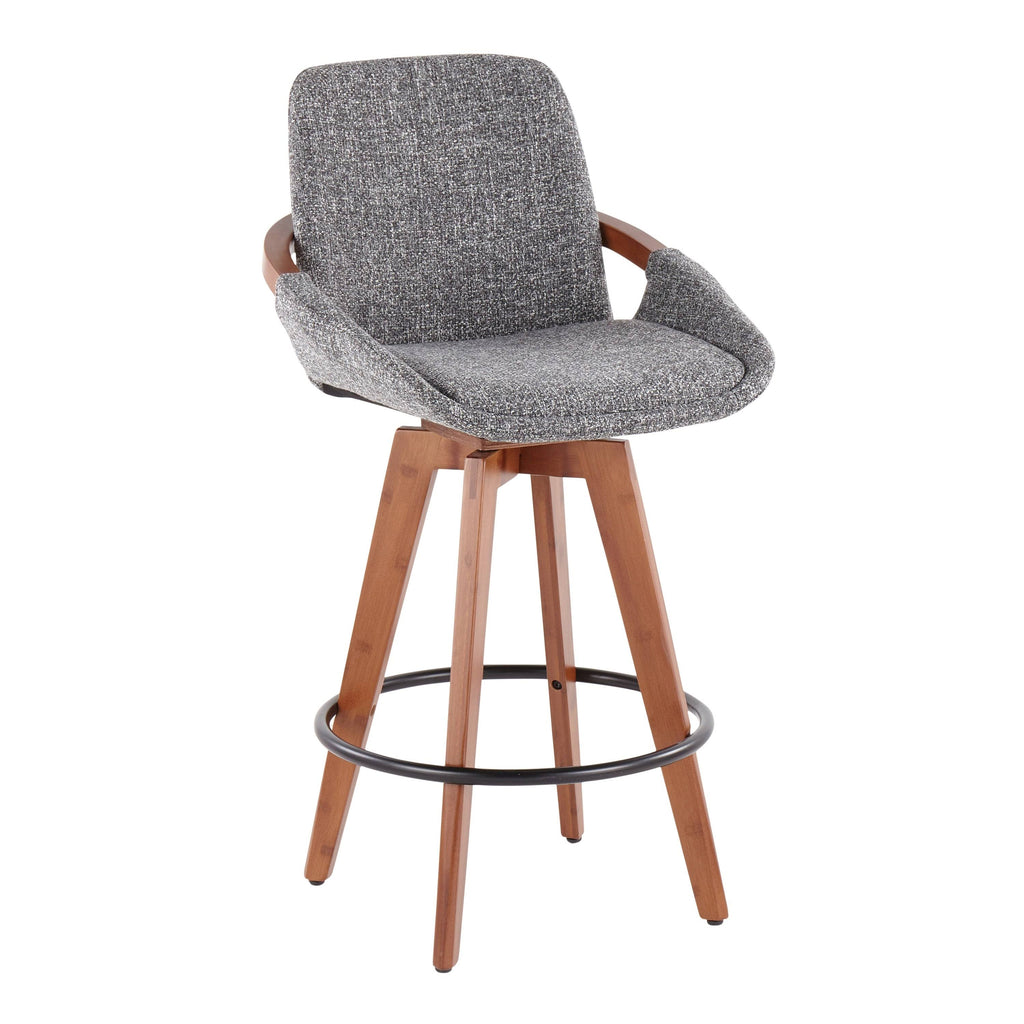 Blue Noise Fabric Counter Stool H5386
