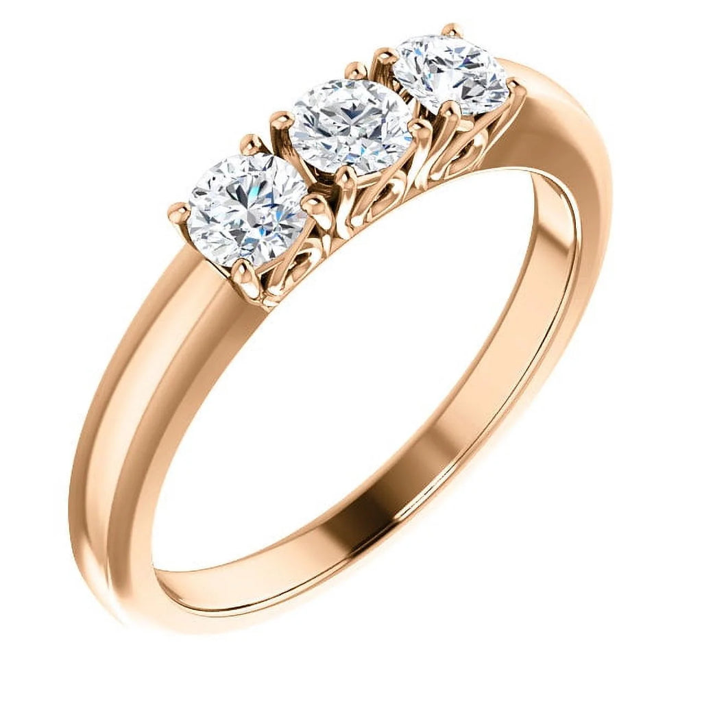 14k Yellow Gold 3-Stone Diamond Engagement Ring Y46386