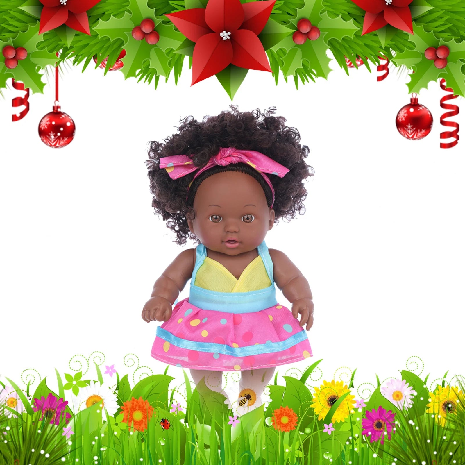 8 Inch Black Baby Dolls With Clothes S99821