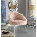 Rose Faux Fur Accent Chair L219