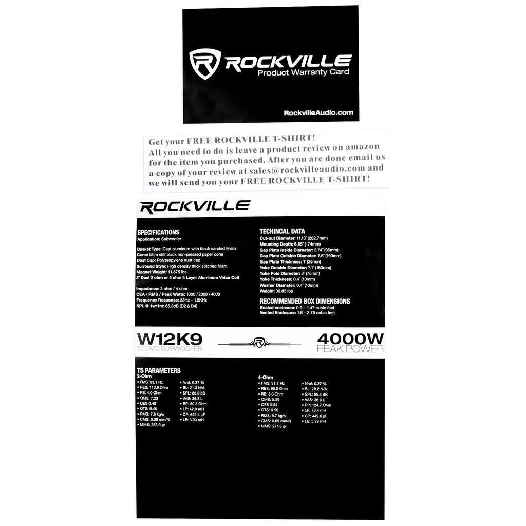 8000 Watt Dual 4-Ohm Car Subwoofers K667740