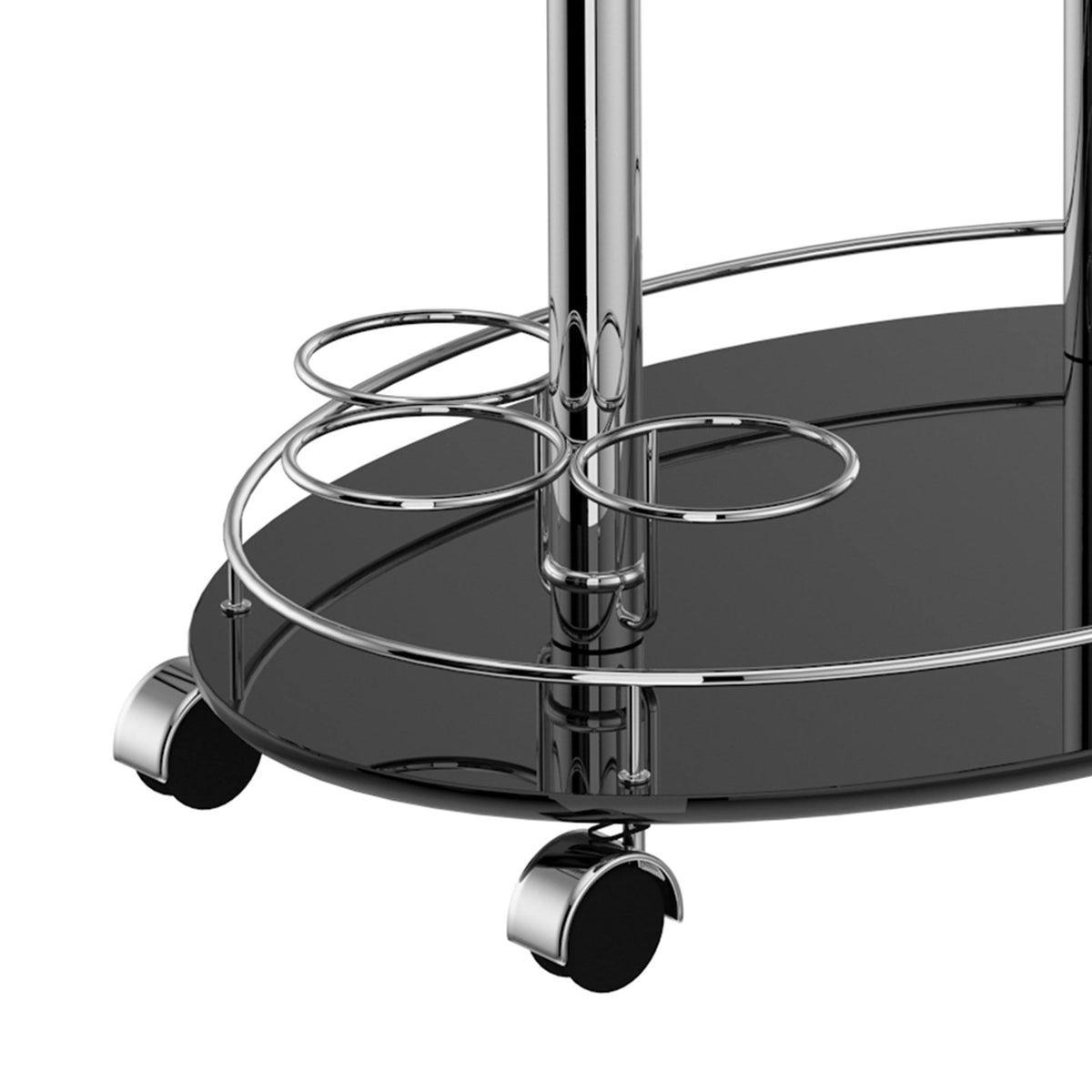 Grey 2-Tier Bar Cart O5454