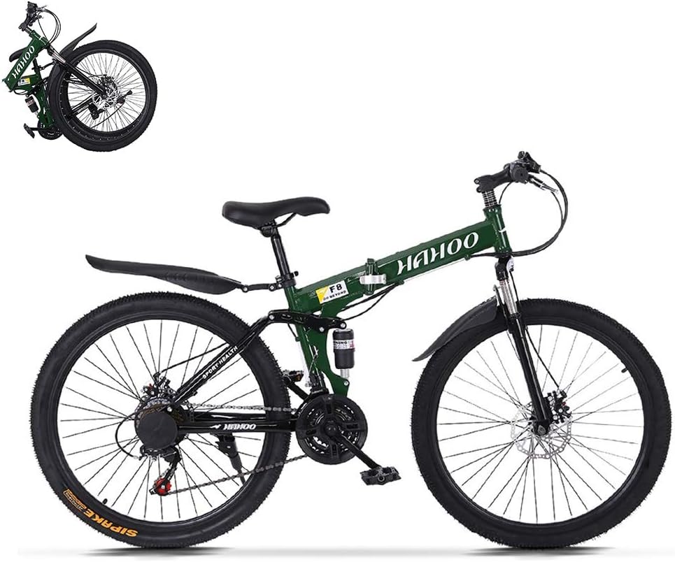 Mens 26 Inch Wheels Mountain Bike with High Carbon Steel Frame, 21-Speed, Disc Brakes W1837