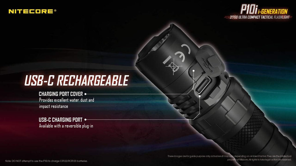 1800 Lumen USB-C Rechargeable Tactical Flashlight Y3475