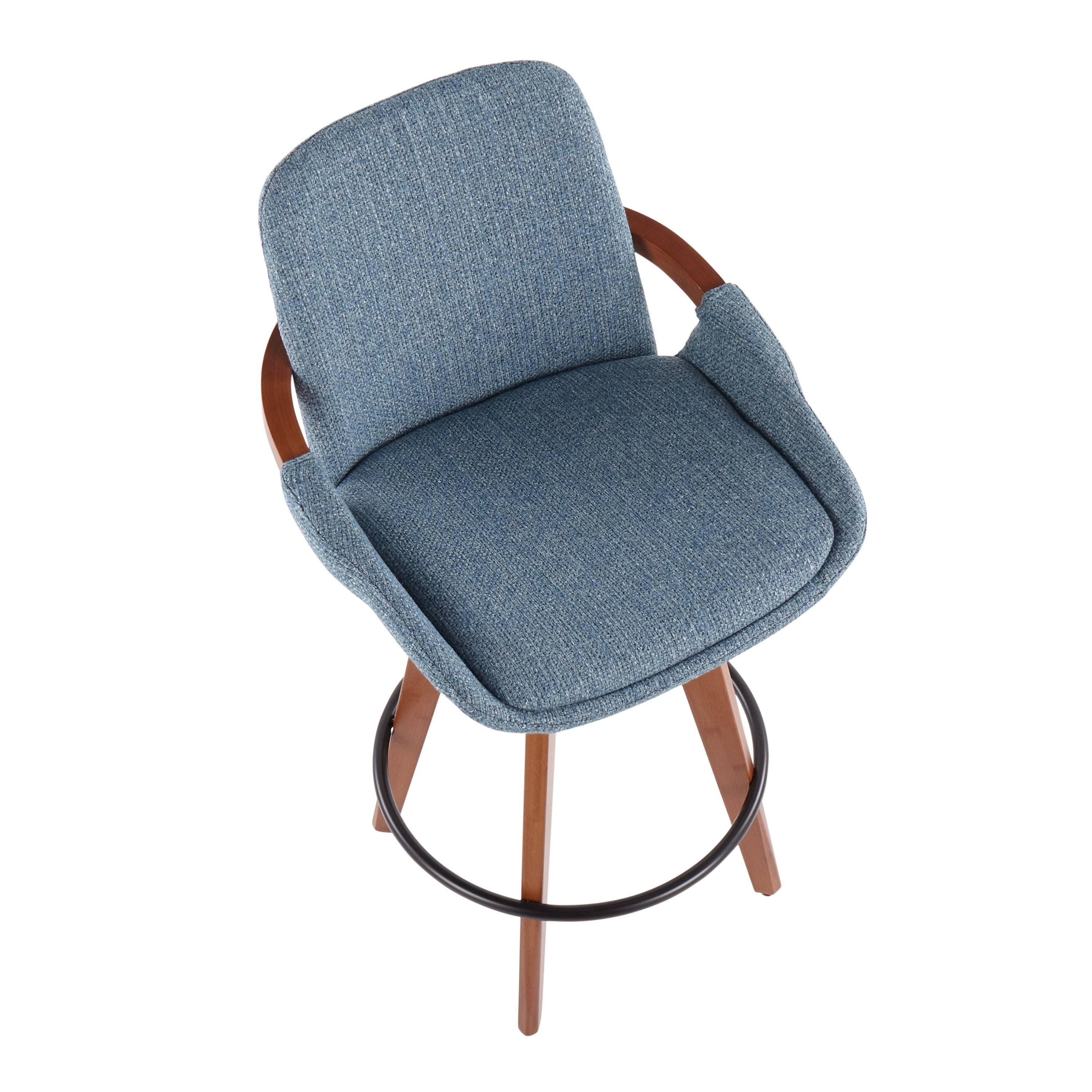 Blue Noise Fabric Counter Stool H5386