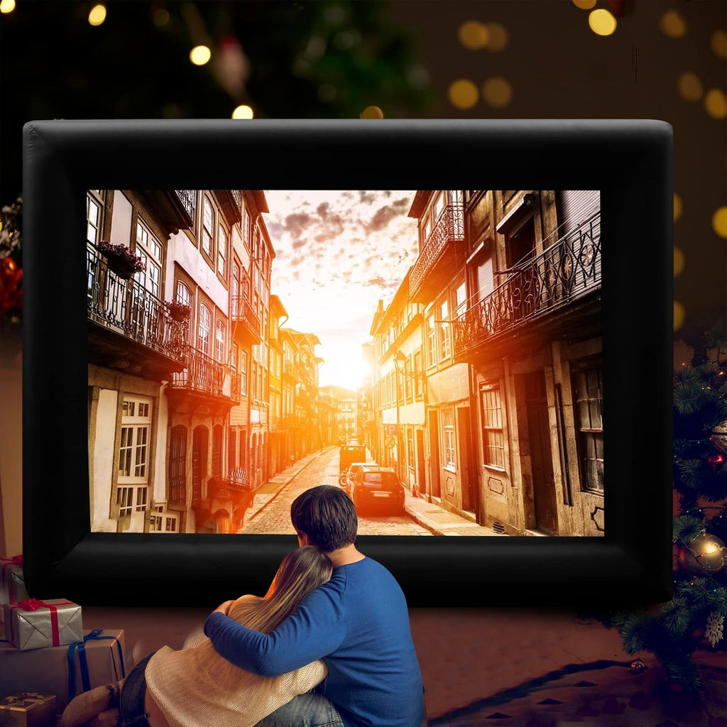 16.5FT Inflatable Outdoor Movie Screen with Air Blower and Carry Bag I614