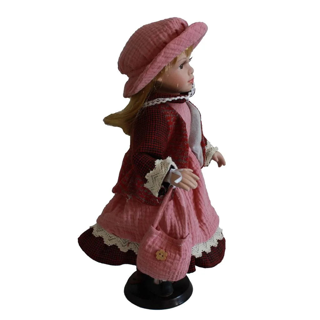 40cm Porcelain Doll with Display Stand R297