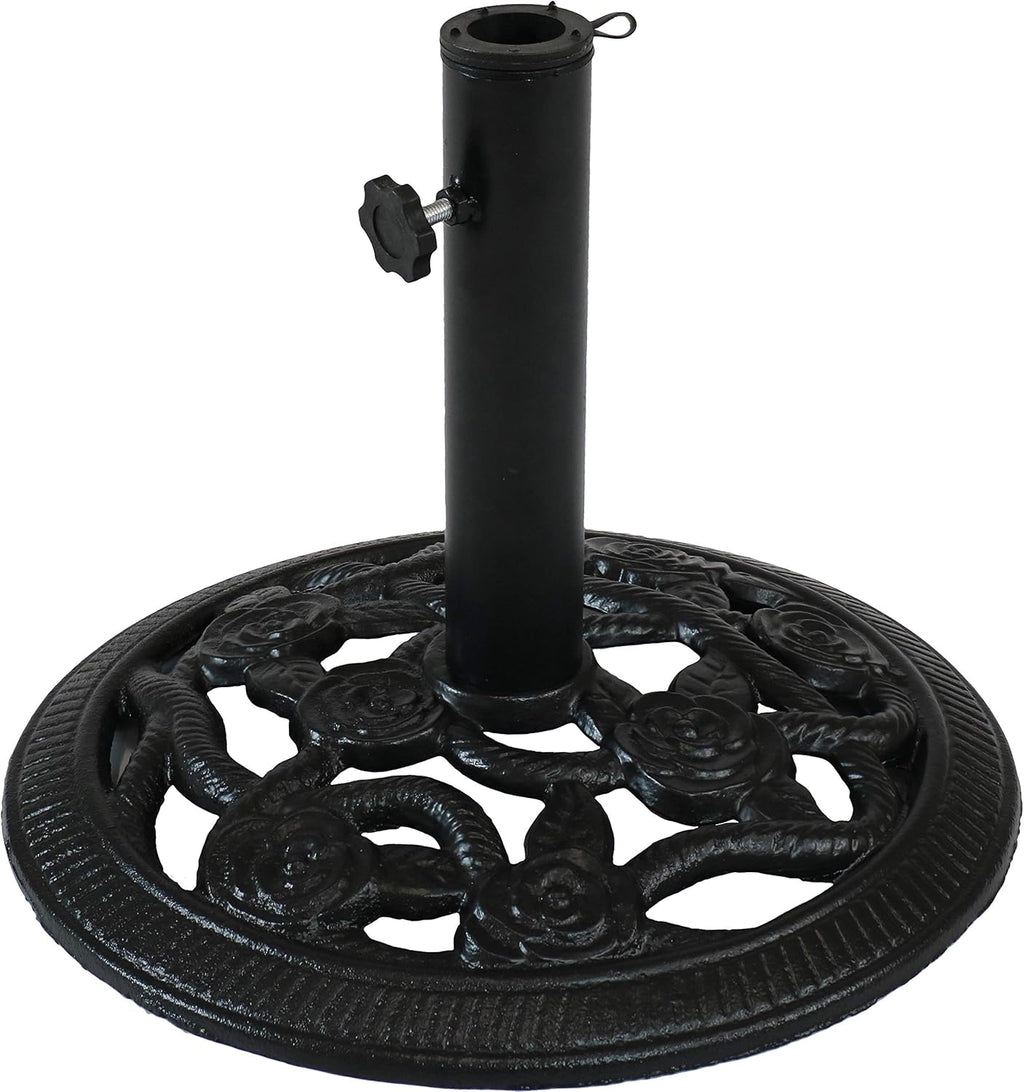 Green Cast Iron Patio Umbrella Base Stand D4423