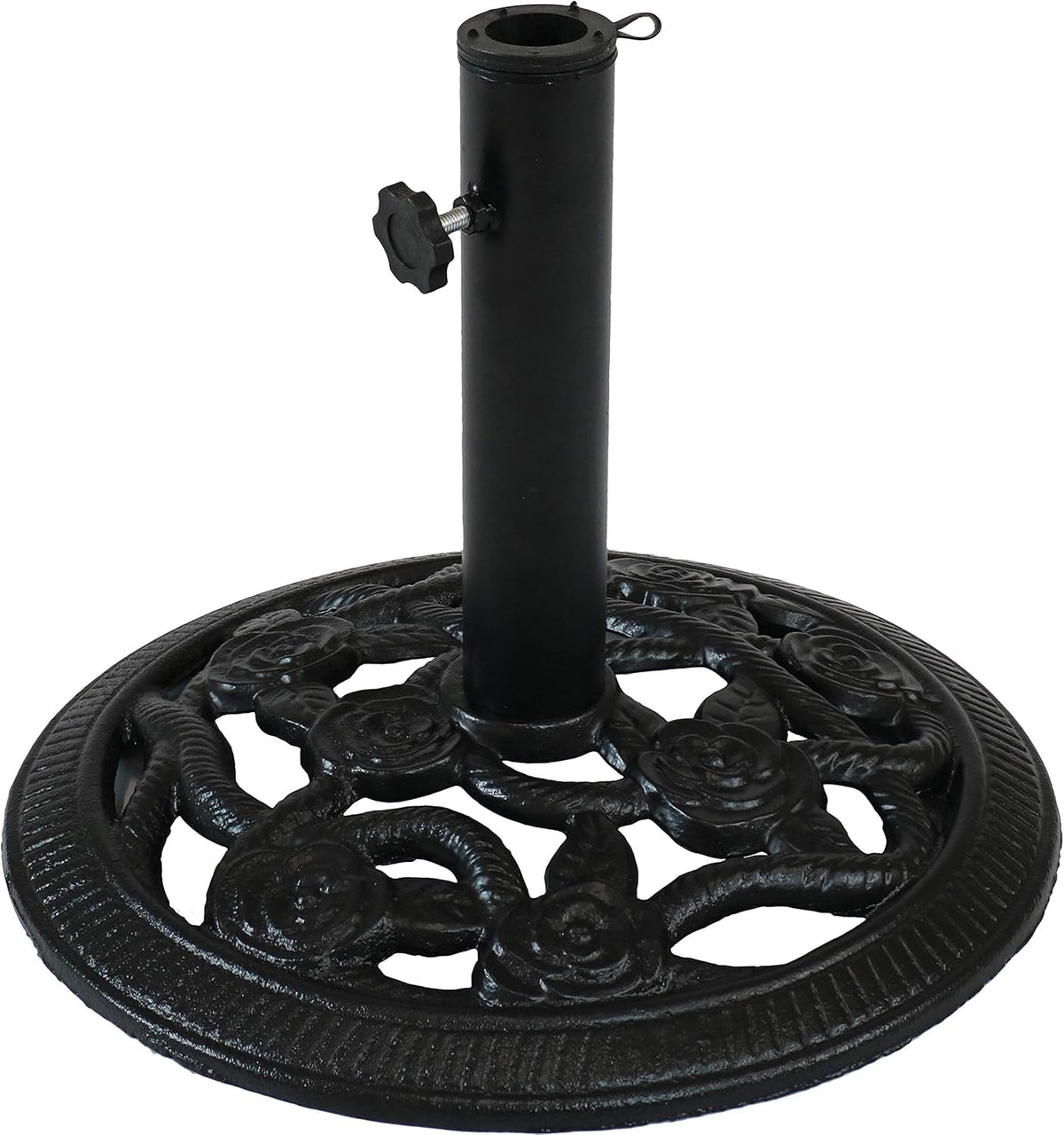 Green Cast Iron Patio Umbrella Base Stand D4423