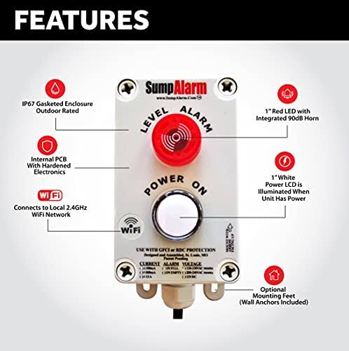 White Sump Alarm with 33ft Cable 220V J84565