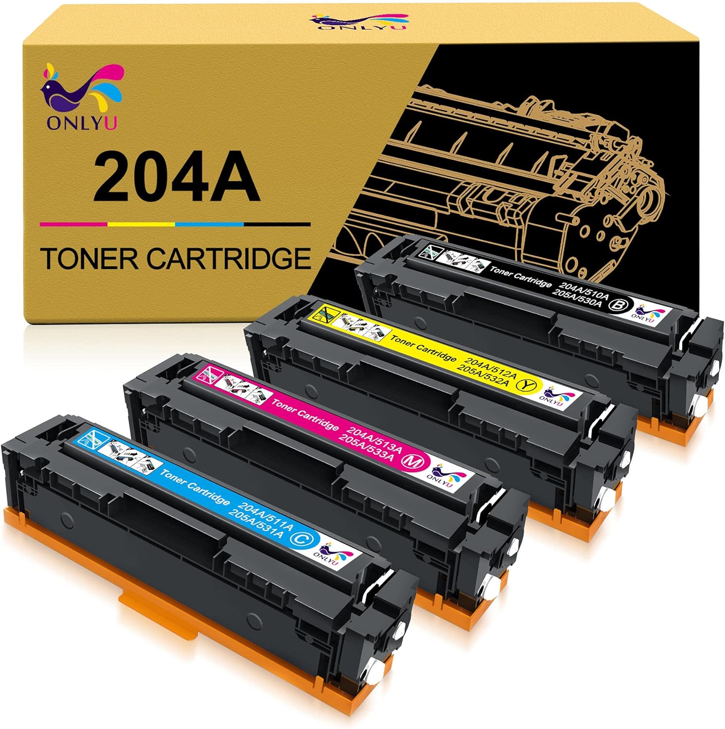 Compatible Toner Cartridge 4-Pack (Black, Cyan, Yellow, Magenta) Z678410