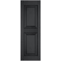 2-Pack 15-in W x 75-in H Black Raised Panel Wood Exterior Shutters K76334