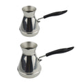 2 Pcs Stainless Steel Turkish Coffee Pot 17oz H380948