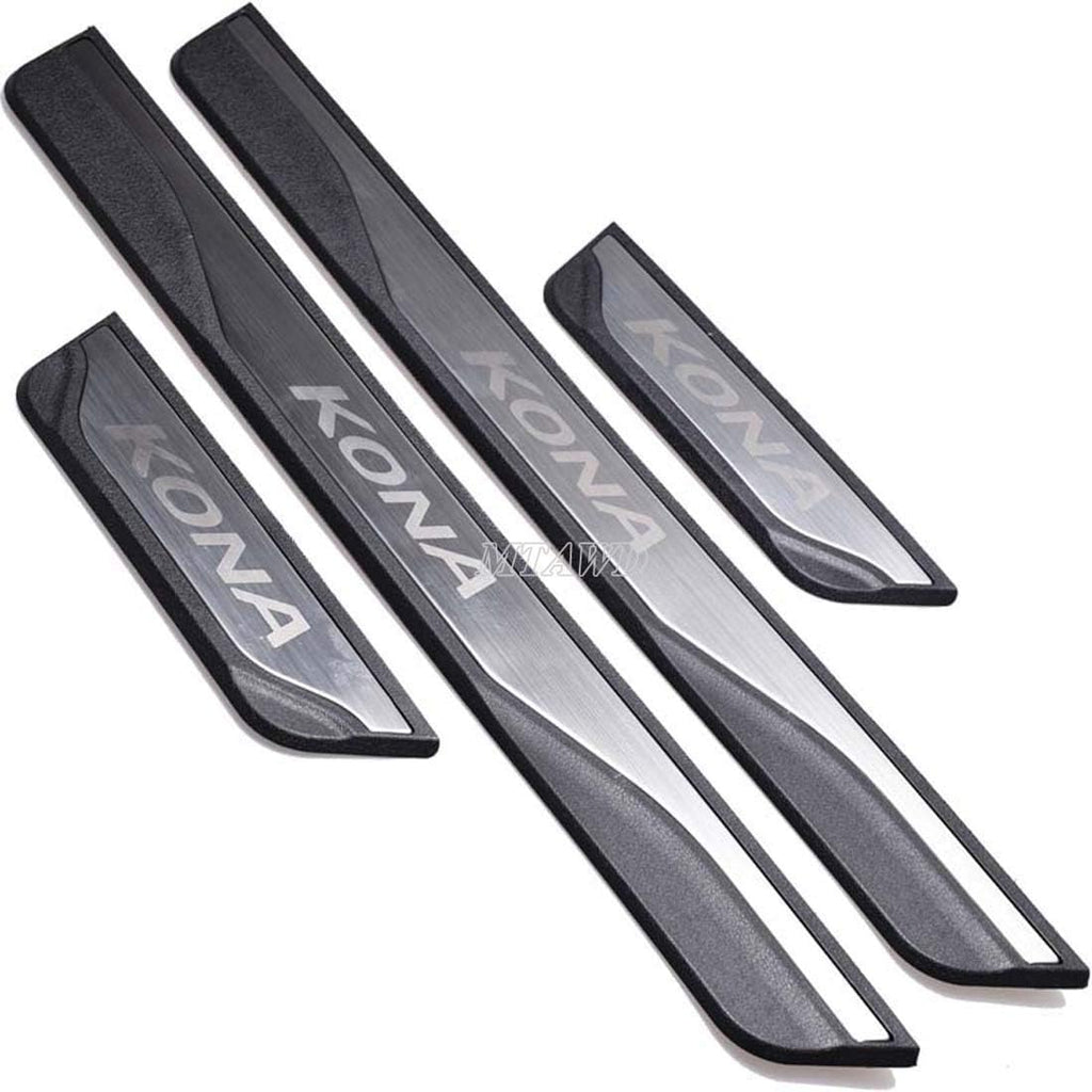 Red Stainless Car Door Sill Protectors Pack of 2 M103886