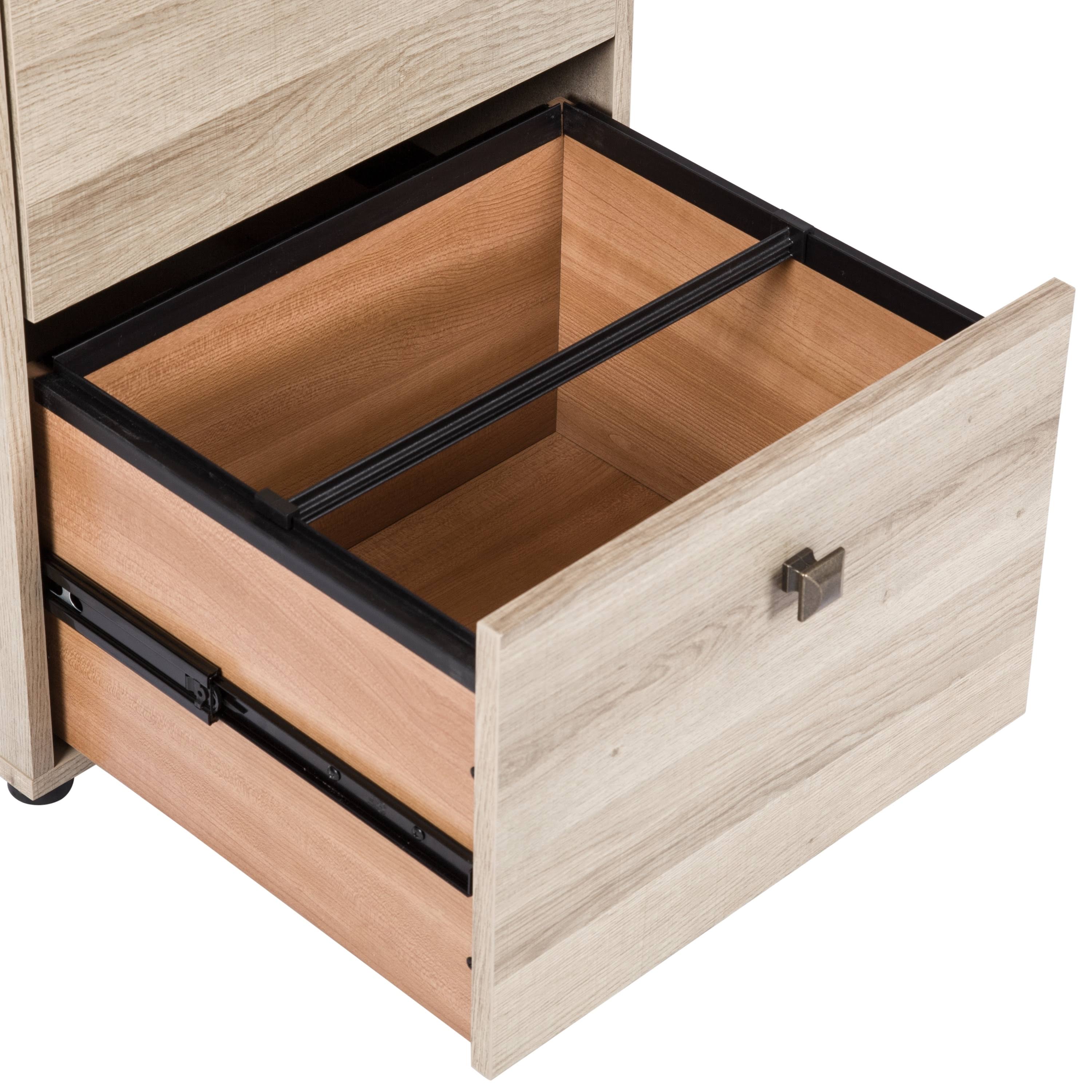 Light Oak Four Drawers Lateral File Q7463