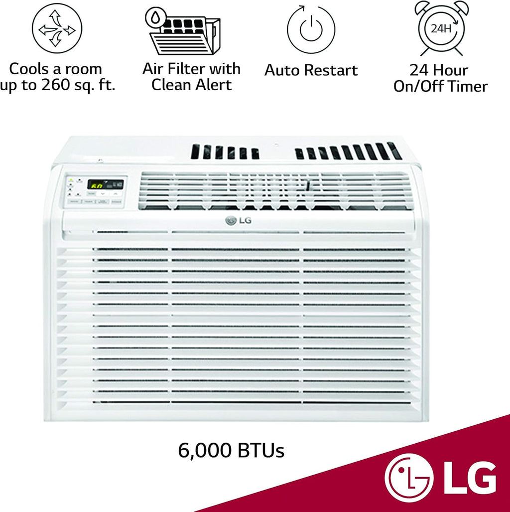 White 6,000 BTU Window Air Conditioner with Remote Control V648239