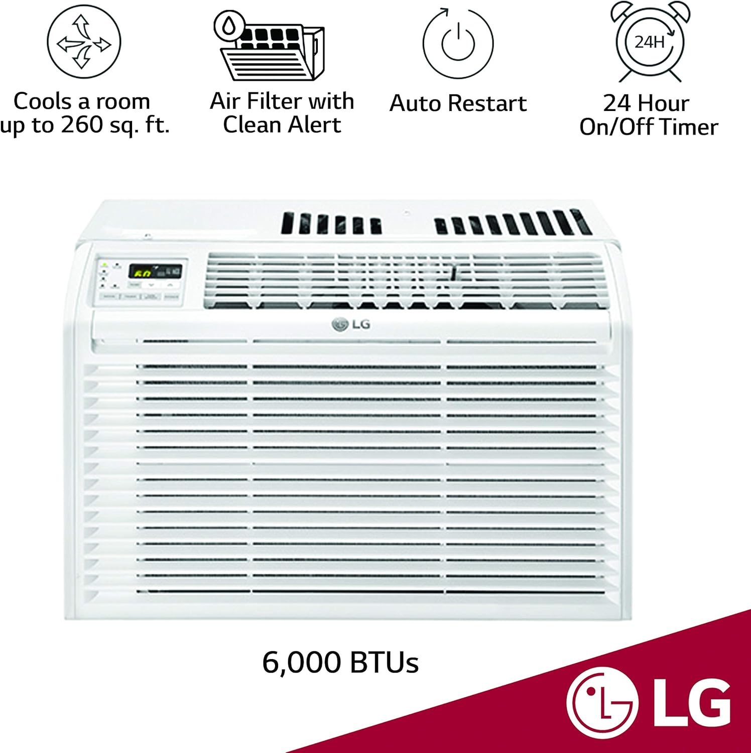 White 6,000 BTU Window Air Conditioner with Remote Control V648239