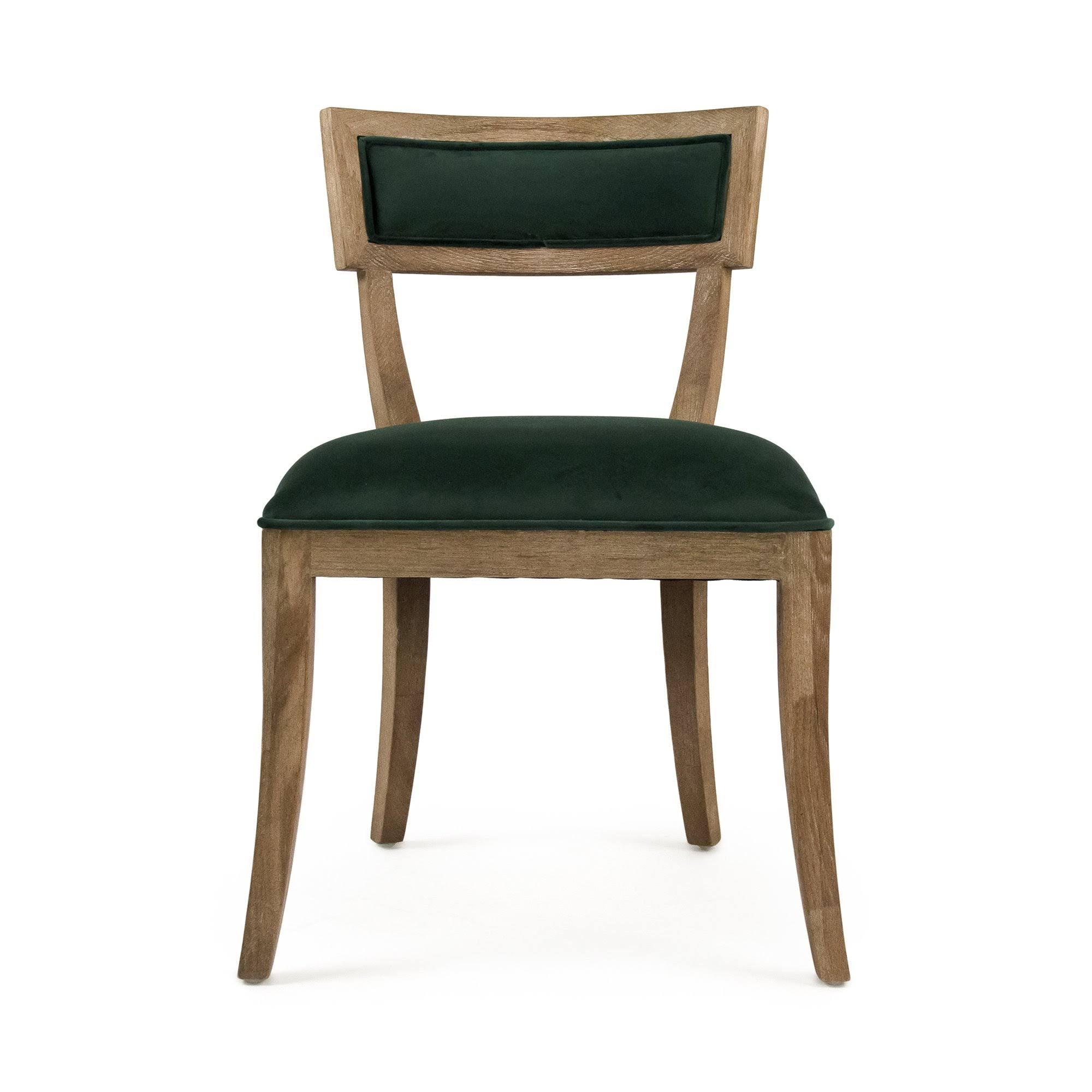 Green Velvet Side Chair B2954