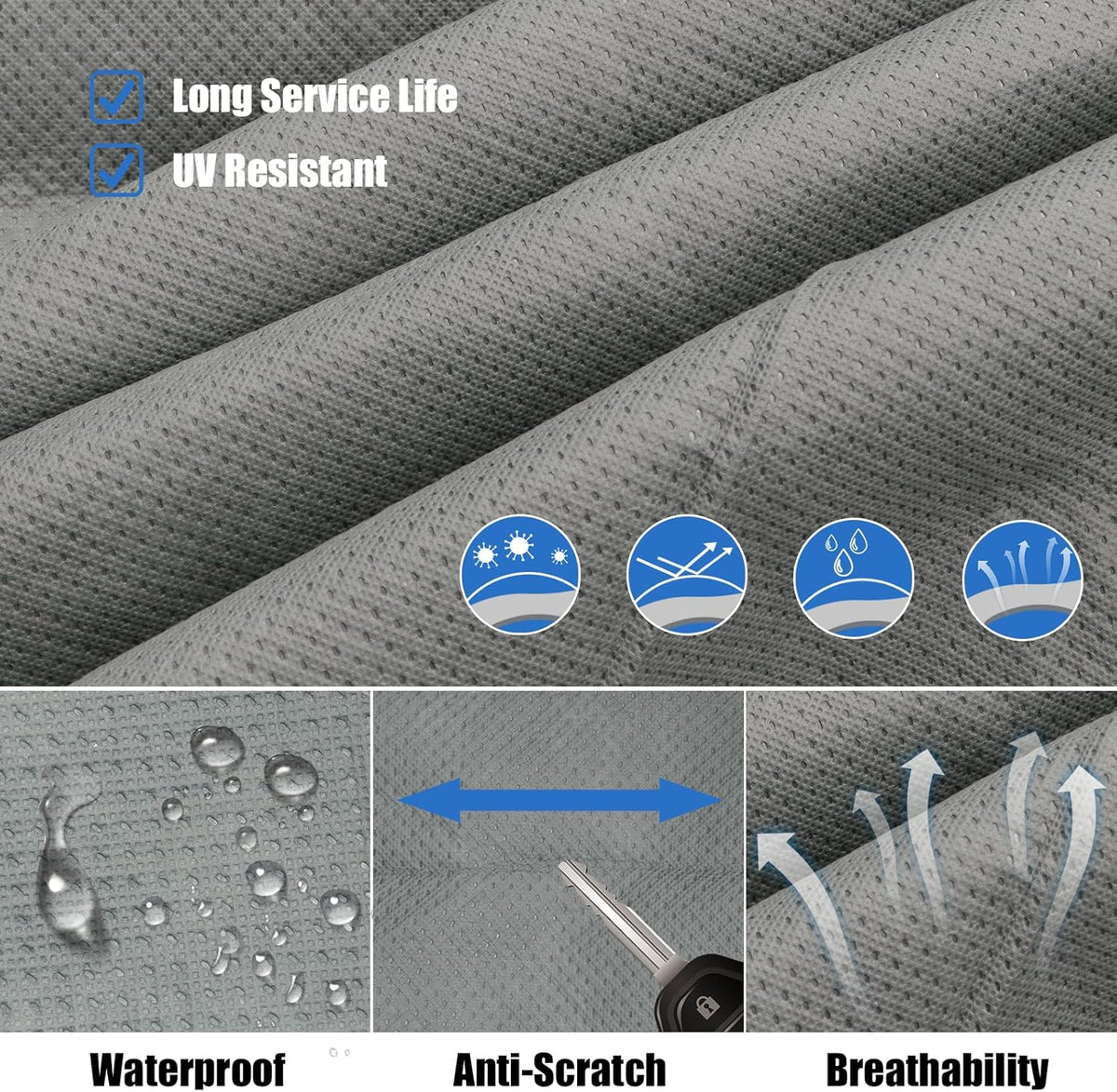 6 Layers Windproof Anti-Scratch UV Resistant RV Cover B139