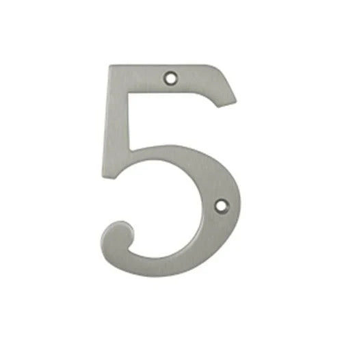 4 in. Satin Nickel Solid Brass House Numbers Z3626