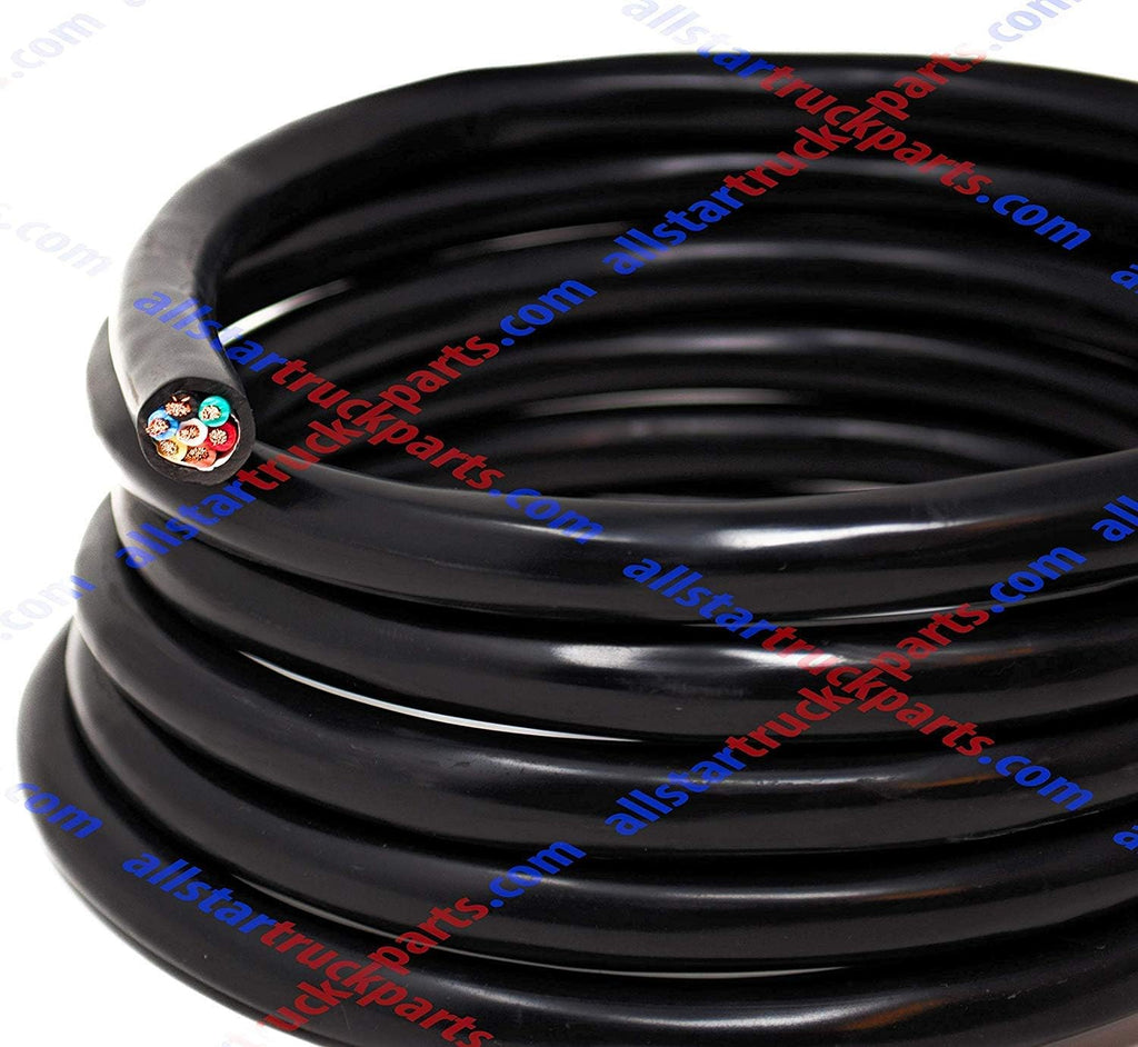Heavy Duty 14 Gauge 7 Way Conductor Wire RV Trailer Cable Cord Insulated Copper (50 FT ROLL) I223532