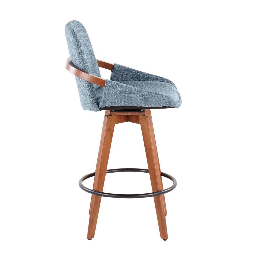 Blue Noise Fabric Counter Stool H5386